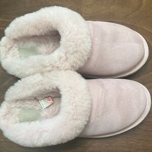 UGG Soft Pink Plush Slippers